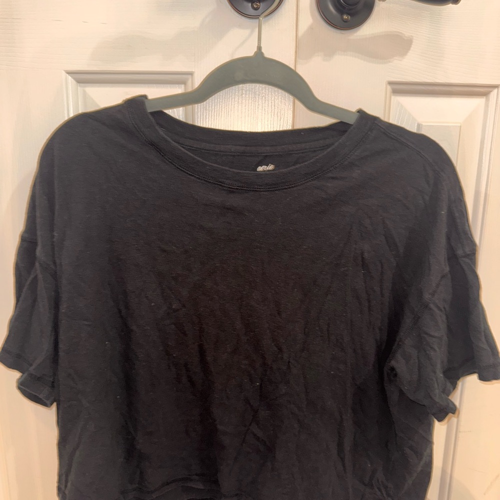 Aerie Black Crop Top